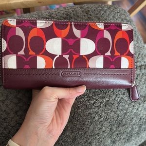 Colorful coach wallet